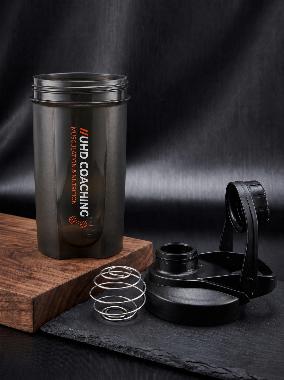 Shaker démonté : bouchon + boule mélangeuse